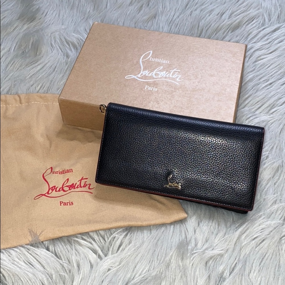 Christian Louboutin calfskin leather wallet